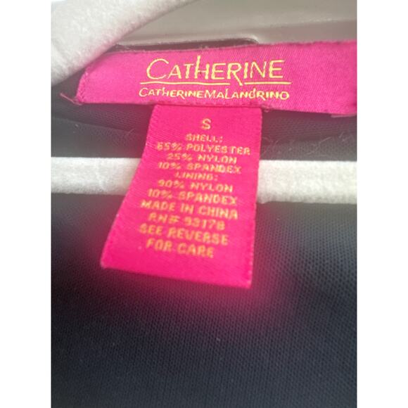 Catherine Size Small Black and Silver Reptile Velvet V-neckline Dress - Picture 2 of 6